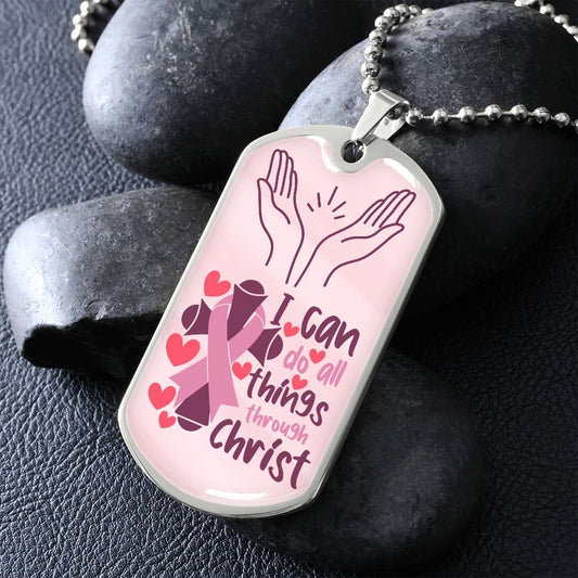 All Things Through Christ Dog Tag
