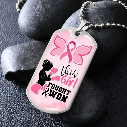 Fought & Won Dog Tag