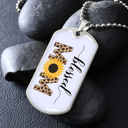 Blessed Mom Dog Tag