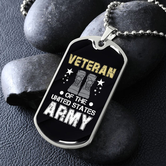 Veteran Of The US Army Dog Tag - Military