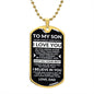Son Dad Do Your Best Dog Tag
