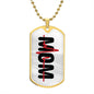 Mom Heart Beat Dog Tag