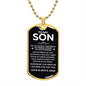 Son Mom So Proud Of You Dog Tag