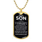 Son Dad So Proud Of You Dog Tag