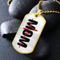 Mom Heart Beat Dog Tag