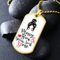 Messy Bun Dog Tag