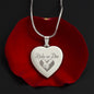 Ride or Die - Engraved Heart Necklace