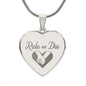 Ride or Die - Engraved Heart Necklace