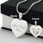 Ride or Die - Engraved Heart Necklace