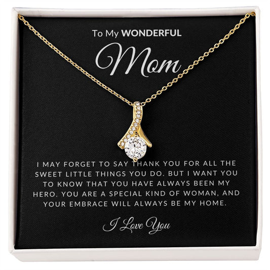 Mom - My Hero - Alluring Beauty Necklace