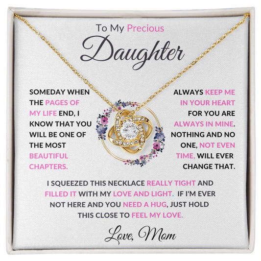 Daughter - Pages of My Life - Love Knot Necklace