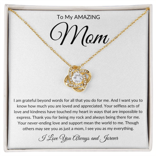 Mom - Love And Kindness - Love Knot Necklace