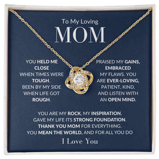 Mom - My Rock - Love Knot Necklace