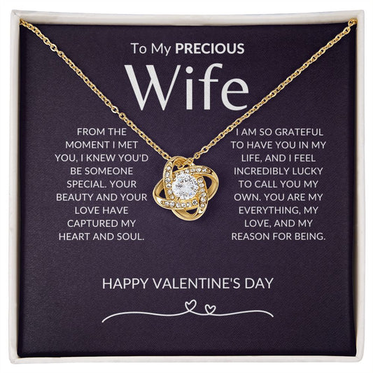 Wife - Someone Special - Love Knot Necklace - Valentine