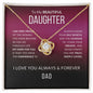 Daughter - Very Proud - Love Knot Necklace