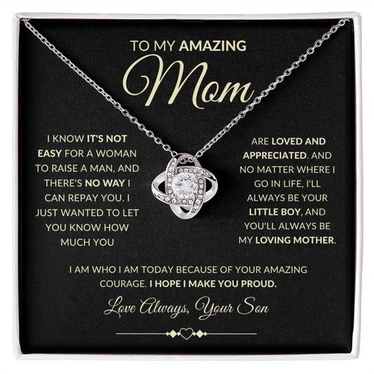 Mom - Make You Proud - Love Knot Necklace
