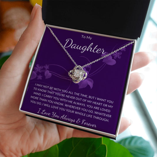 Daughter - You Are Loved - Love Knot Necklace