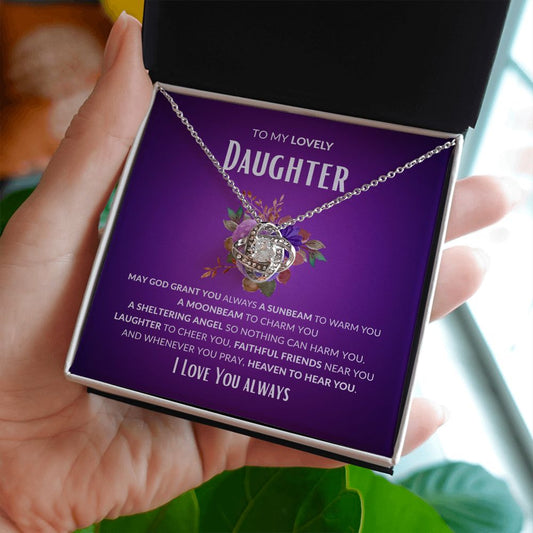 Daughter - Heaven Hear You - Love Knot Necklace