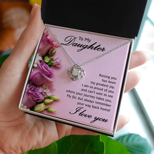 Daughter - Proud Of You - Love Knot Necklace