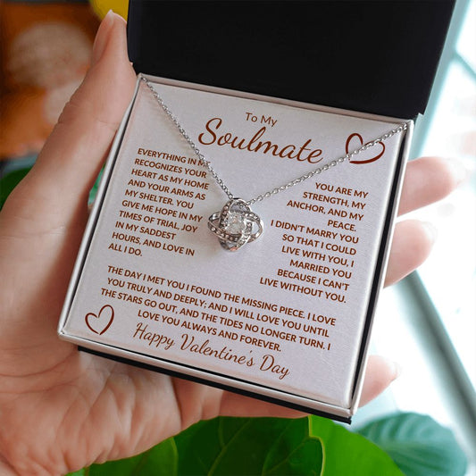 Soulmate Valentine - My Home - Love Knot Necklace