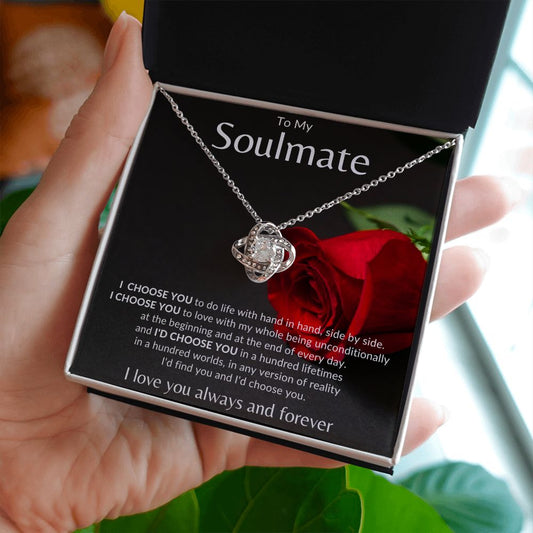 Soulmate - Choose You - Love Knot Necklace - Valentine