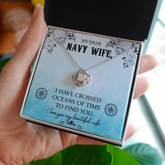 Navy Wife - Find You - Love Knot Necklace - Military