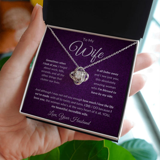Wife - Incredible Wife - Love Knot Necklace