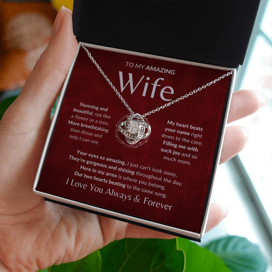 Wife - Same Song - Love Knot Necklace - Valentine