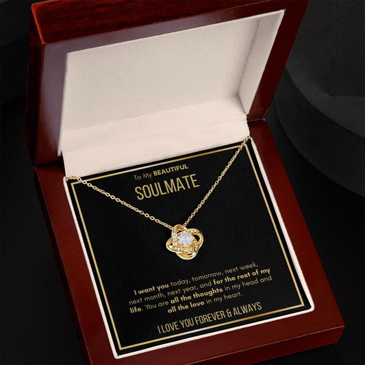 Soulmate - I Want You - Love Knot Necklace