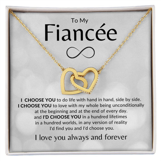 Fiancée - I Choose You - Interlocking Hearts Necklace