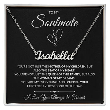Soulmate - Beat Of My Heart - Custom Name Necklace