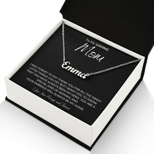 Mom - My Hero - Custom Name Necklace