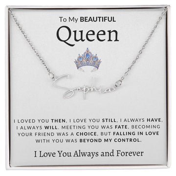 Queen - Beyond My Control - Signature Name Necklace