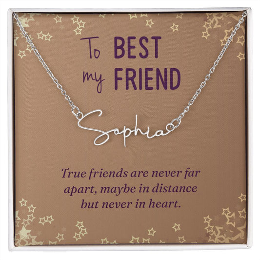 Best Friend - Signature Style Name Necklace