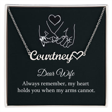 Wife - Customized Heart Name Necklace