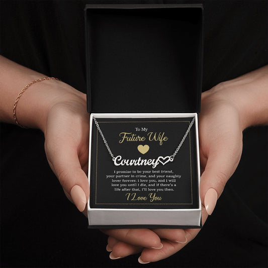 Future Wife - Personalized Heart Name Necklace