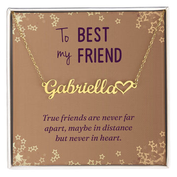 Best Friend - Personalized Heart Name Necklace