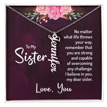 Sister - Vertical Name Necklace