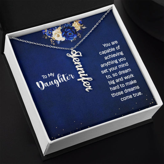 Daughter - Vertical Name Necklace