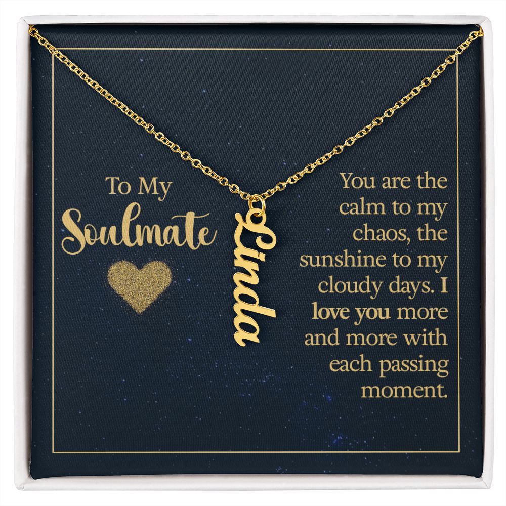 Soulmate - Vertical Name Necklace