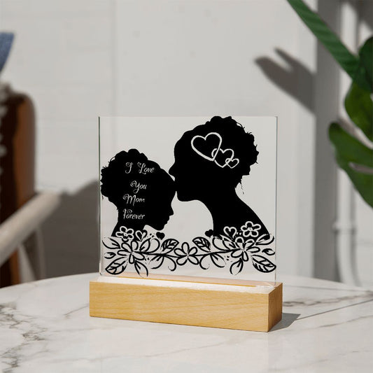 Mom - Love You Forever - Square Acrylic Plaque