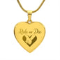 Ride or Die - Engraved Heart Necklace