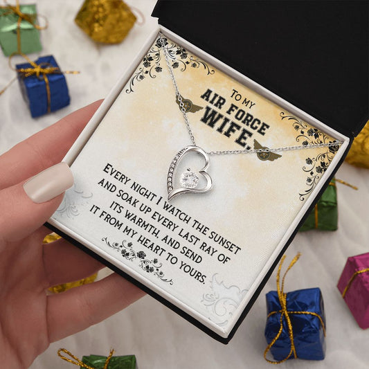Air Force Wife Military - My Heart To Yours - Forever Love Necklace