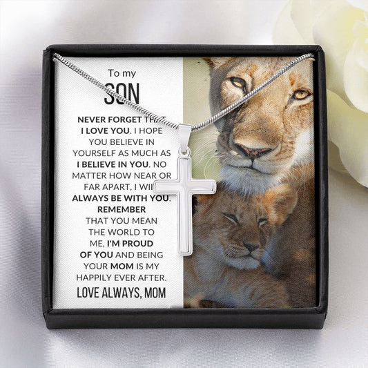 To My Son - Never Forget - Cross Chain