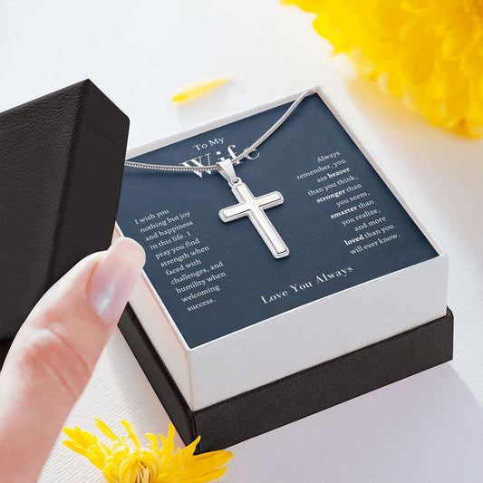 Wife - Always Remember - Cross Chain Necklace