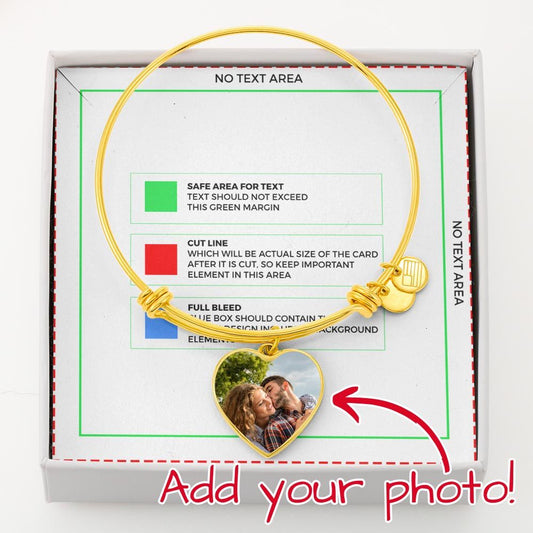 Mommy - Bangle Heart Bracelet