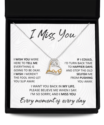 I miss you-I Wish-Love Dancing Necklace