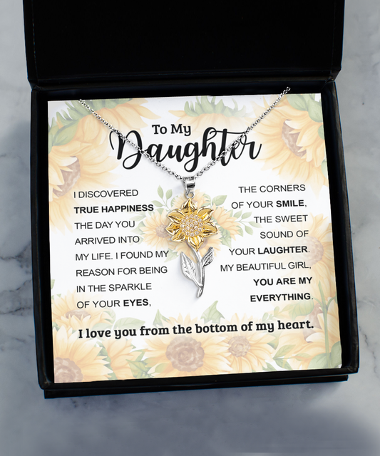 Daughter - True Happiness - Sunflower Necklace