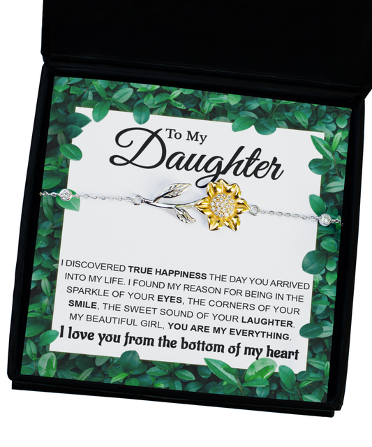 Daughter - True Happiness - Sunflower Bracelet