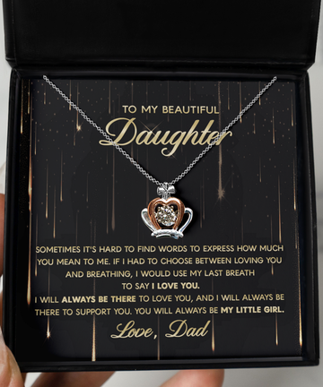 Daughter - Always Be There - Crown Necklace